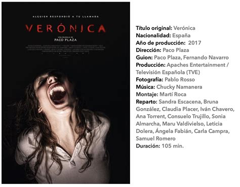 Verónica Cartel Y Ficha Técnica Cine Y Todo Lo Demás