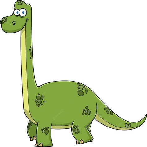 Premium Vector Brontosaurus Dinosaur Cartoon Character Vector Hand