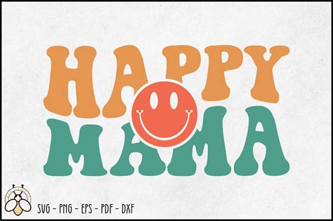 Happy Mama Svg Design Graphic By Beecraftr · Creative Fabrica