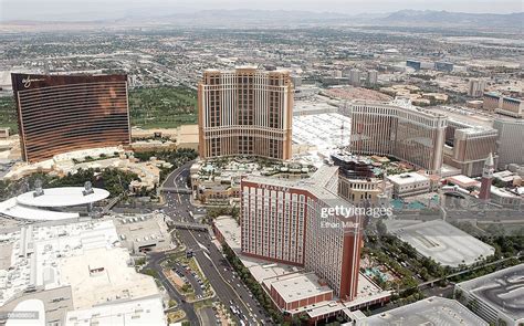 An Aerial View Of The Las Vegas Strip Including The Wynn Las Vegas