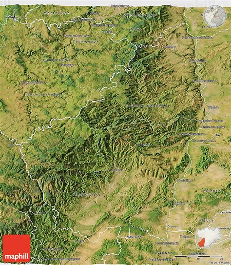 Ardeche france map | zip code map. Satellite 3D Map of Ardeche