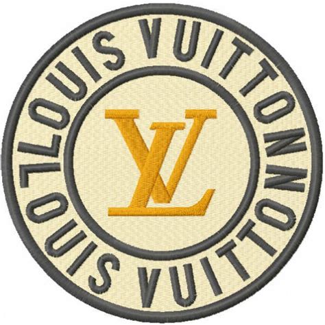 Louis Vuitton Round Logo Embroidery Design Clothing Brand Logos Round Logo Louis Vuitton