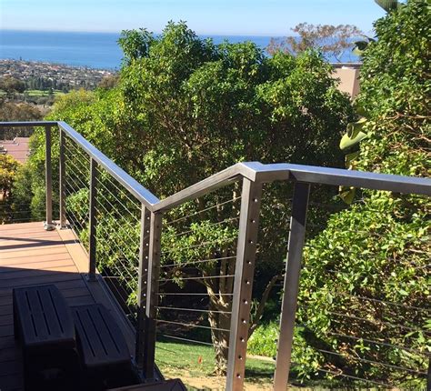 Stainless Steel Cable Railing Systems Beach Style Deck San Diego