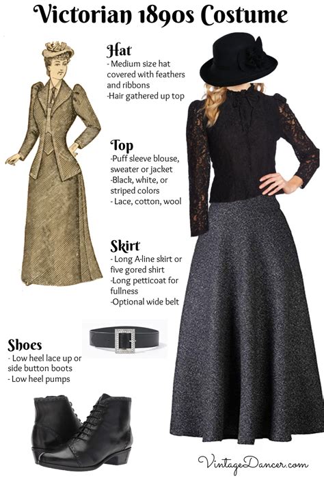 Make An Easy Victorian Costume Dress With A Skirt And Blouse 1890s
