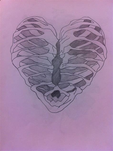 I Love Anatomy Heart Shapes Rib Cage Art