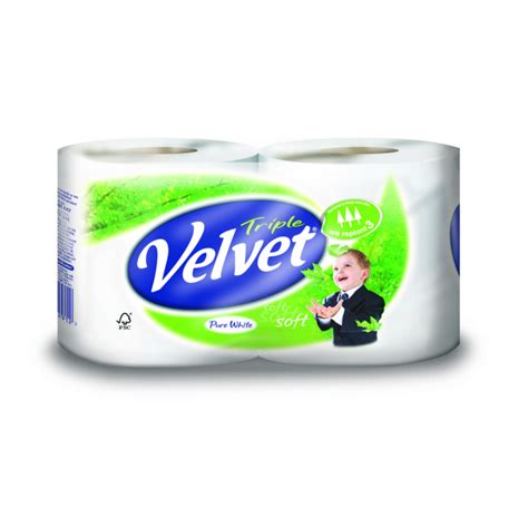 Triple Velvet Toilet Rolls 200 Sheets Twin Packed Conventional