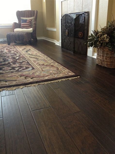 Simple Dark Wood Floors With Low Cost Home Decorating Ideas