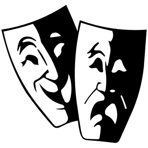 Drama Happy And Sad Theater Masks Sticker