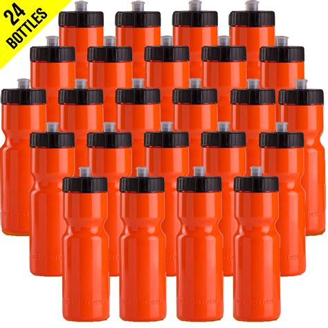 50 Strong Sports Squeeze Water Bottle Bulk Pack 24 Bottles 22 Oz Bpa Free