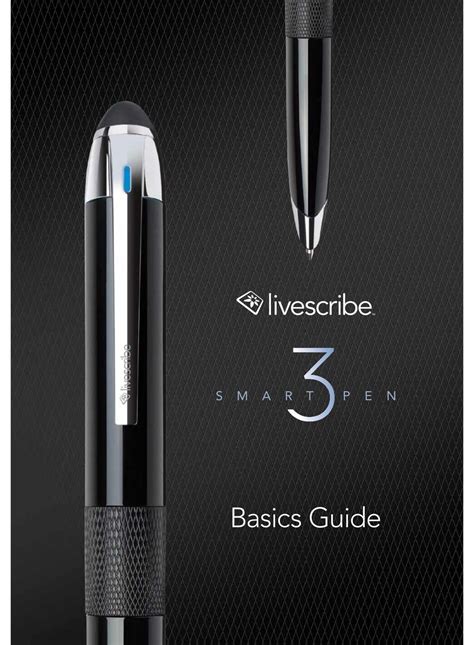 Livescribe Smartpen 3 Digital Pen Basic Manual Manualslib