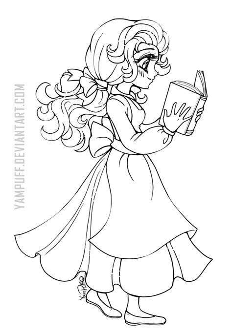 Cute little princess coloring page free printable coloring pages. Disney's Belle ::Open Lineart:: by YamPuff on DeviantArt ...