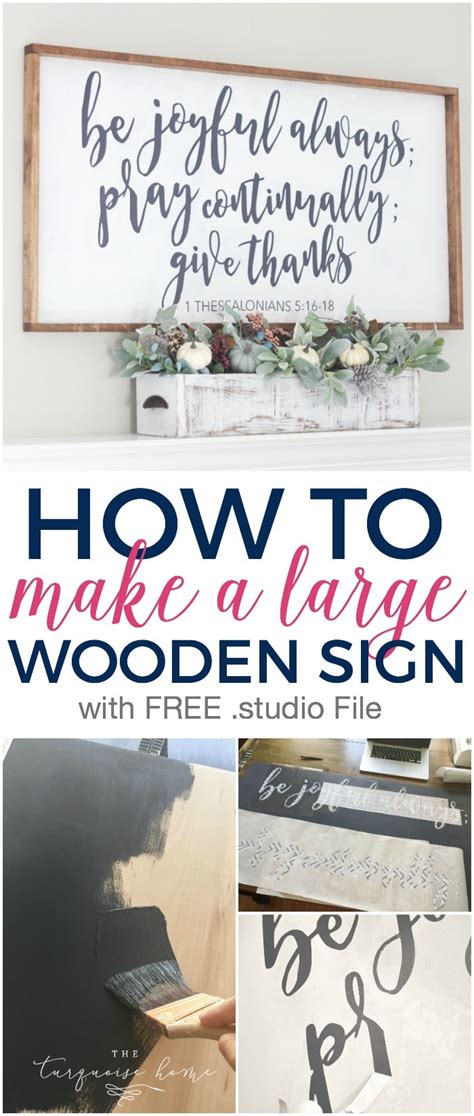 Although sometimes overlooked, the sign is actually quite important. How to Make a Large Wooden Sign | The Turquoise Home