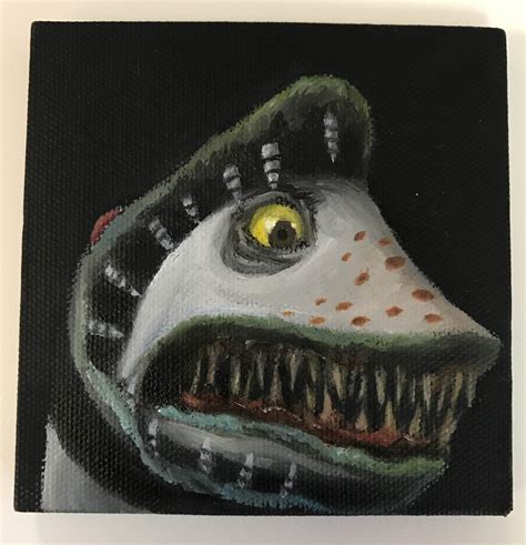 Sandworm From Beetlejuice 4x4 Oil Painting On