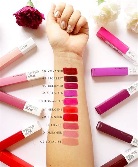 Maybelline Superstay Matte Ink Liquid Lipstick Lip Swatches A Great