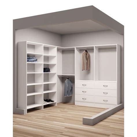 How i organize my closet with stylebook. Shop TidySquares White Wood Corner Organizer for Walk-in ...