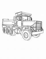 Truck Coloring Dump Axle Three Trucks sketch template