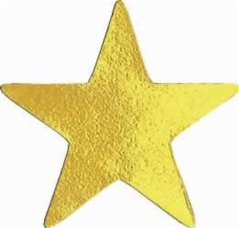 Custom Message Gold Star With Gold Glitter Texture Star Sticker Vlr