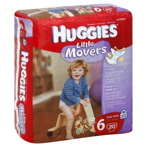 Huggies Little Movers Diapers Size 6 Both Jumbo Pack 35 Lbs