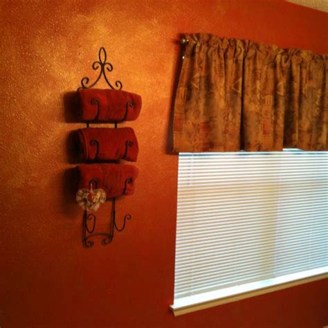 How to paint accent wall. What a little paint can do for a room. Used a burnt orange ...
