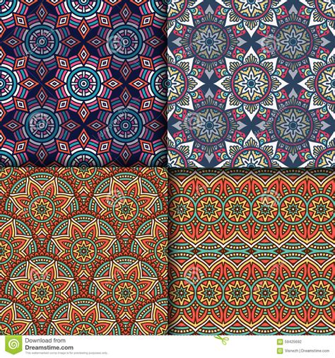 Ethnic Floral Seamless Pattern Stock Vector Illustration Of Ornament