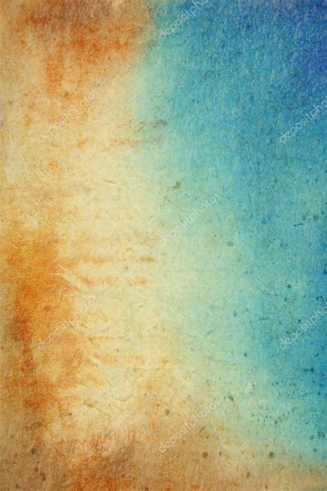Old Shabby Wall Abstract Textured Background With Yellow Blue And