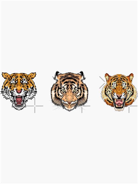 Tiger Face Stickers Sticker By Magicboutique Redbubble