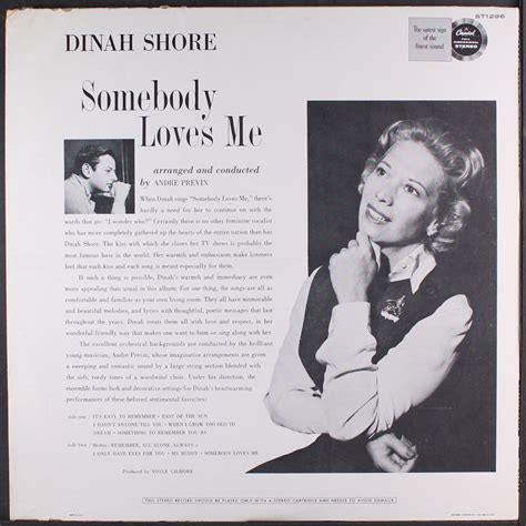 Dinah Shore Somebody Loves Me Capitol 12 Lp 33 Rpm Ebay