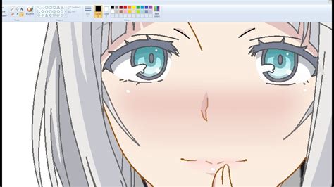 Drawing Anime Girl On Ms Paint Anna Speedpaint Youtube