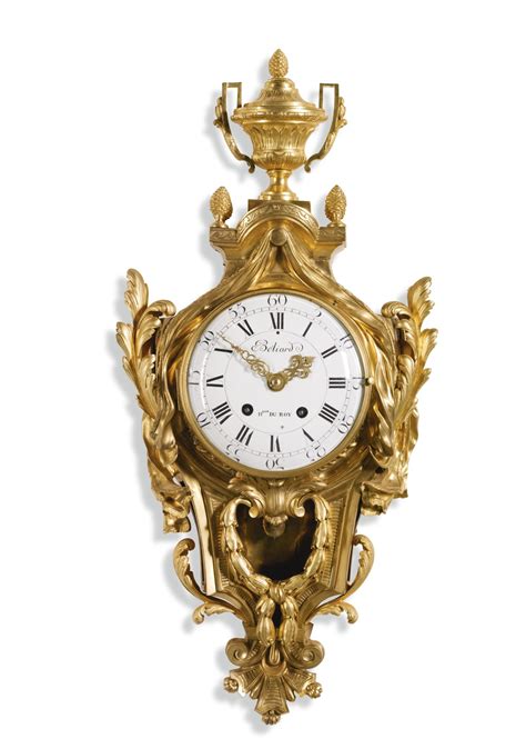 880 A Louis Xvi Gilt Bronze Cartel Clock Julien Antoine Beliard