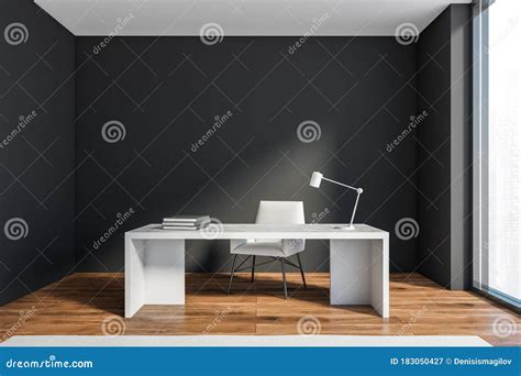 Dark Grey Ceo Office Interior Stock Illustration Illustration Of Gray