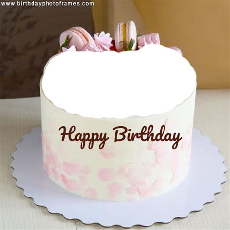 Choose your favorite cake for birthday with names and wish your friend and. Happy Birthday Biscuit Cake with Name and Photo Edit