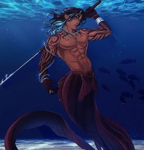 Pin By Dana Parra On Mermaidselkie Love In 2022 Male Mermaid Anime