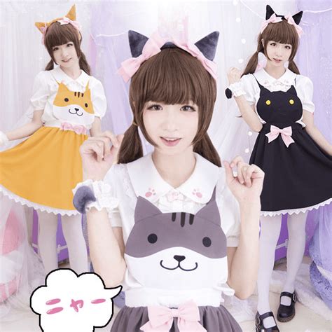 Japanese Neko Atsume Maid Cosplay Dress Sd00774 With Images Cat Dresses Maid Cosplay