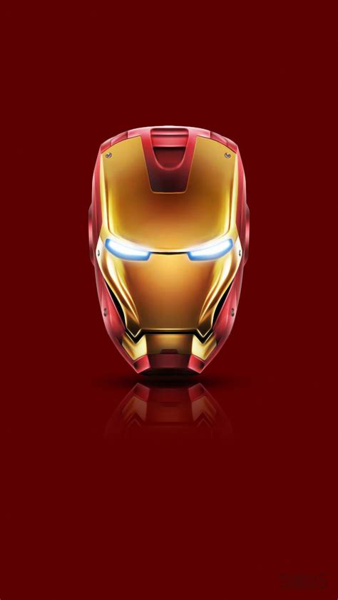 Ironman Red Bg Iron Mask Mirror Effect Iron Man Mobile Background