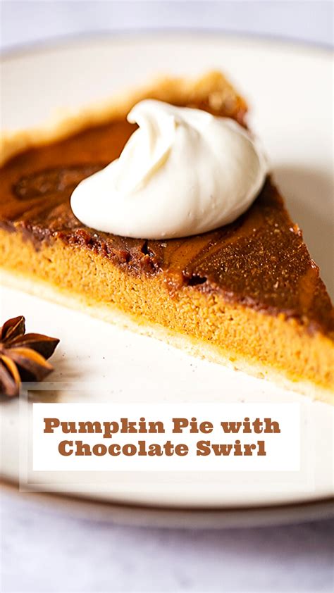 Pumpkin Pie With Chocolate Swirl Pastry Pie Toblerone Chocolate Swirl