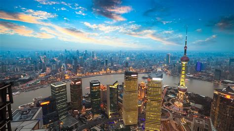 Shanghai City Wallpaper 4k Aerial View China Cityscape