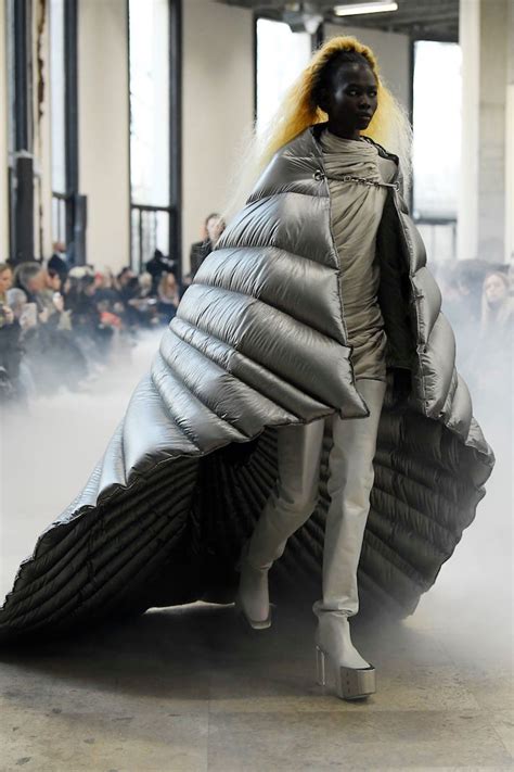 the rick owens paris fashion week 2020 show features ‘puffer capes stylecaster