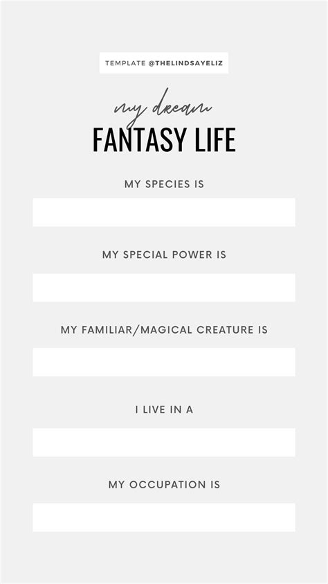 fill out these fun instagram story templates for fantasy lovers to share your favorite books