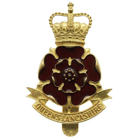 Queens Lancashire Regiment Enamelled Cap Badge