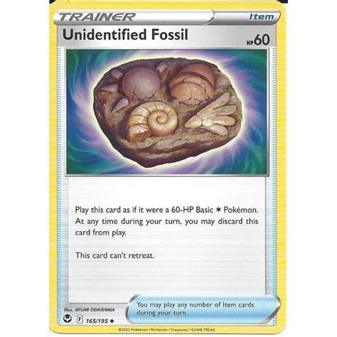 Unidentified Fossil Pokemon Trading Card Game Singles