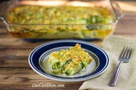 Spread ricotta mixture on top. Spiralized Zucchini Casserole - Gluten Free | Low Carb Yum