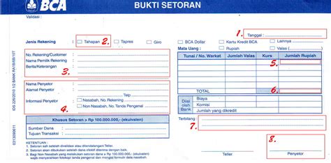 Cara Isi Slip Setoran Bank Bri Buku Belajar