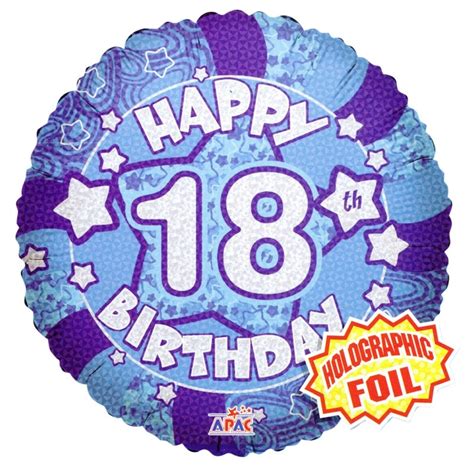 Round 18 18th Birthday Foil Helium Balloon Not Inflated Age 18