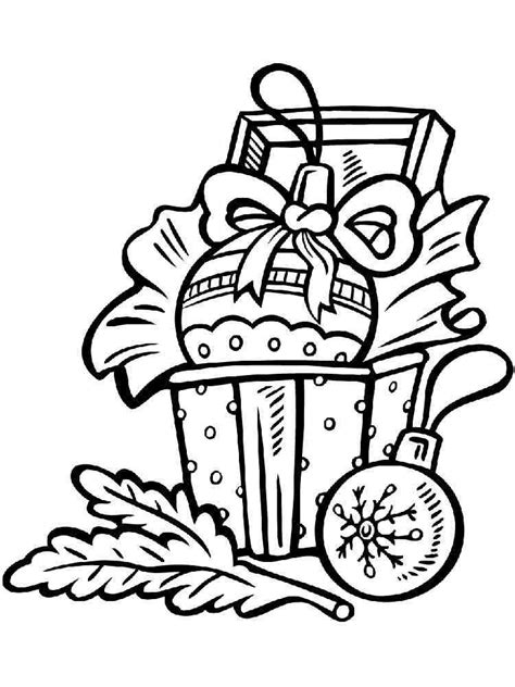 Christmas Decorations For Coloring Coloring Pages