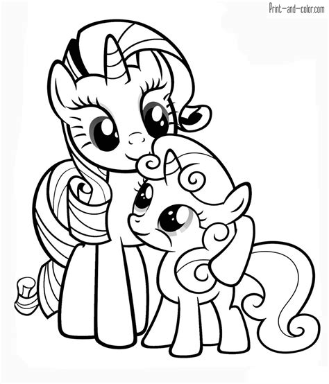 More cartoon characters coloring pages. Little Pony Mermaid Coloring Kit - Free Coloring Page