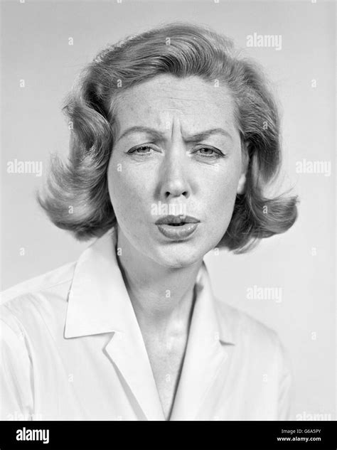 1950s 1960s Portrait Woman Sympathetic Concerned Facial Expression