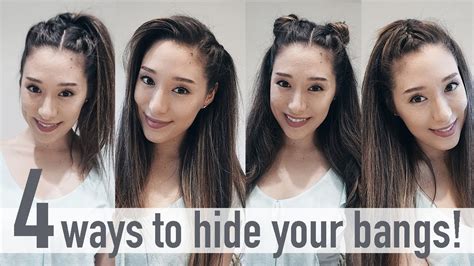4 Ways To Hide Your Bangs New Hairstyles 2017 Youtube