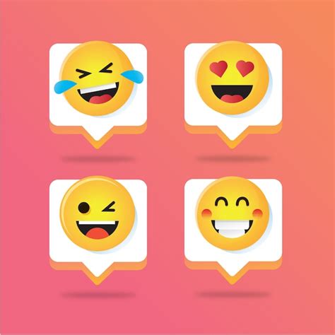 Ilustração De Pop Up De Mensagem De Notificação De Emoji Para Modelo De
