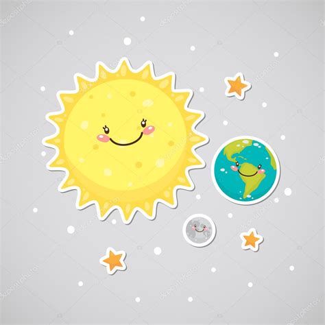 One of the best parts of being a parent? Clipart: stickers | Cute space (sticker) — Stock Vector ...