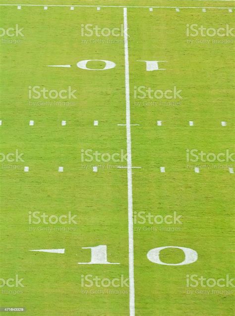 10 Yard Line On A Football Field Stock Photo Download Image Now